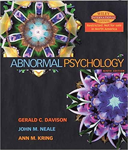 Abnormal Psychology davison test bank