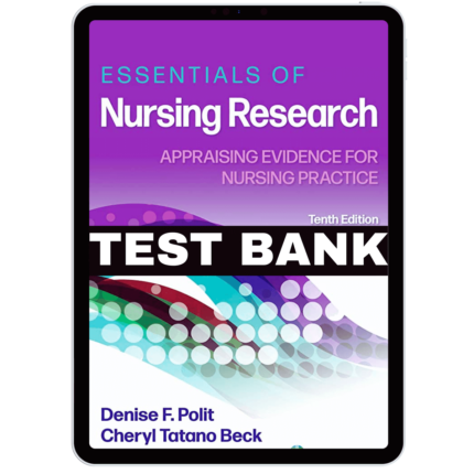 essentials of nursing research 10th edition test bank