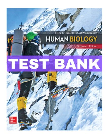 human biology 16th edition mader test bank