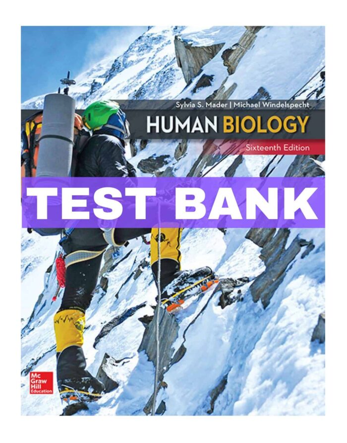 human biology 16th edition mader test bank