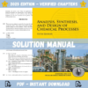 Solution Manual - for Analysis, Synthesis, and Design of Chemical Processes 5th Edition (Turton, 2018)