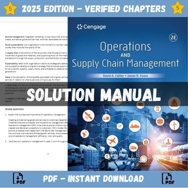 Solution Manual - Operations and Supply Chain Management 2nd Edition (Collier, 2021)