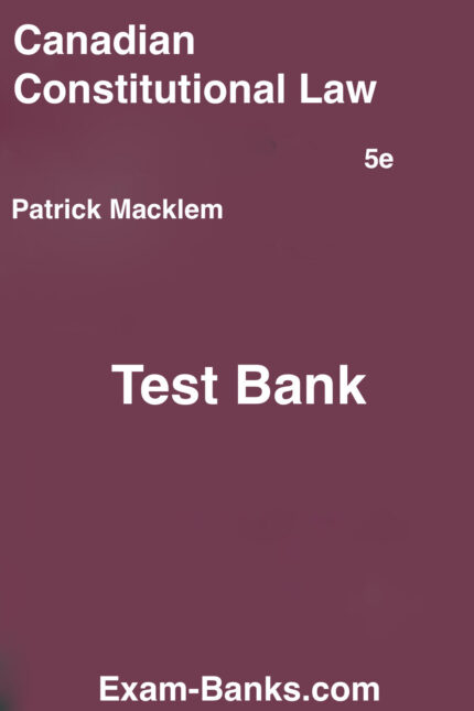 test bank Canadian Constitution