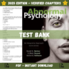 Test Bank - Abnormal Psychology An Integrative Approach 8th Edition (David H. Barlow, 2017)